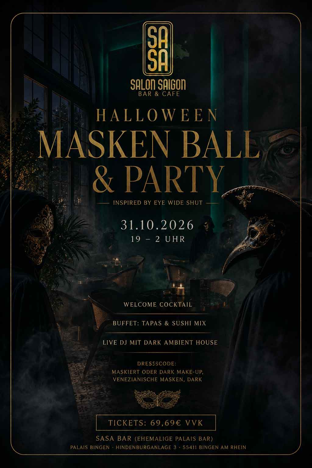 SASA HALLOWEEN MASKENBALL & PARTY